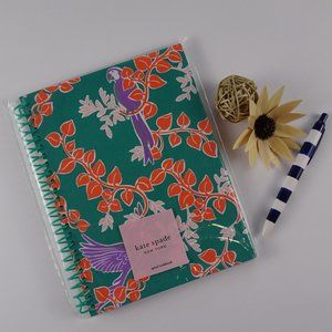 Kate Spade BIRD PARTY Green Spiral Notebook New